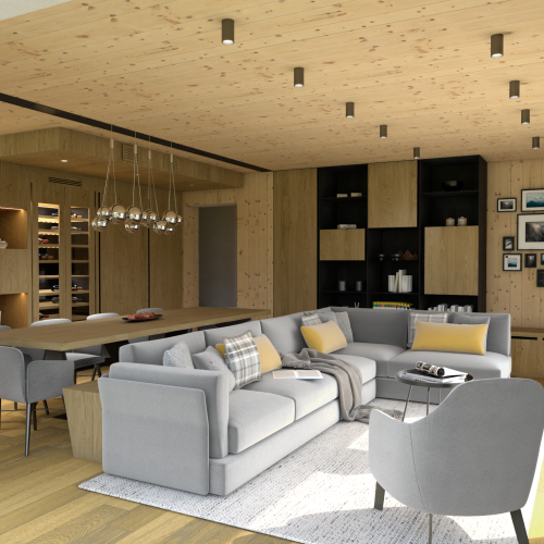 BEARprogetti render nuovo appartamento Livigno