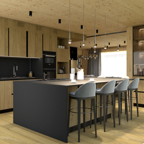 BEARprogetti render nuovo appartamento Livigno